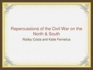 Repercussions of the Civil War on the North &amp; South