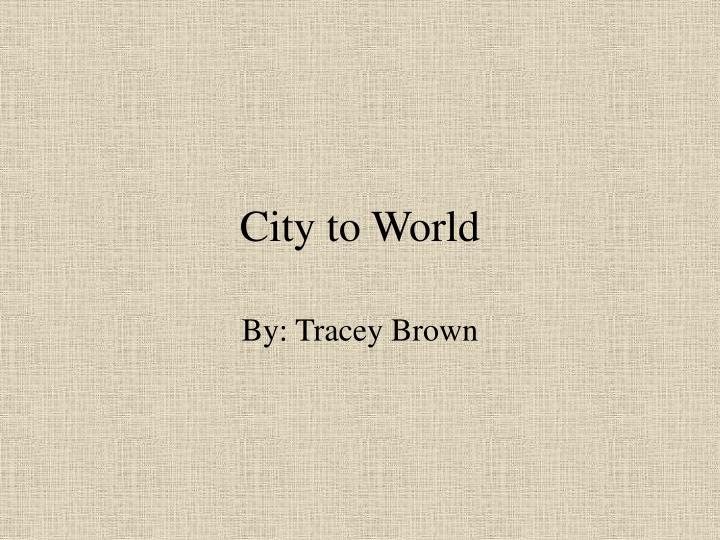 city to world