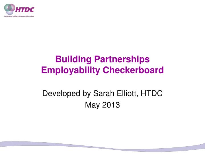 building partnerships employability checkerboard