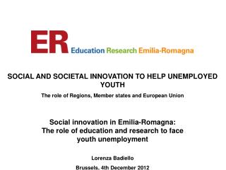 SOCIAL AND SOCIETAL INNOVATION TO HELP UNEMPLOYED YOUTH