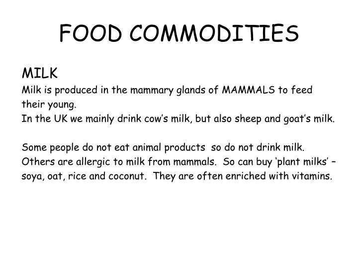 food commodities