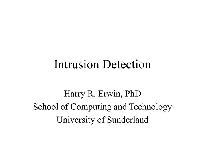 intrusion detection