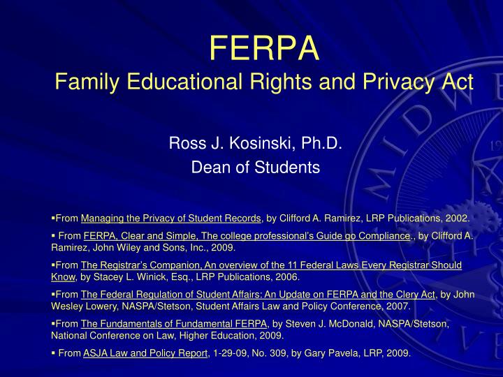 ferpa family educational rights and privacy act