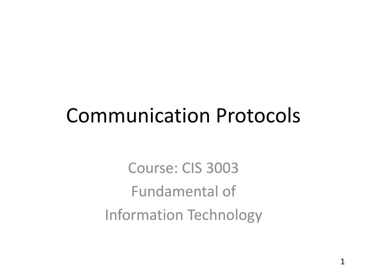 communication protocols