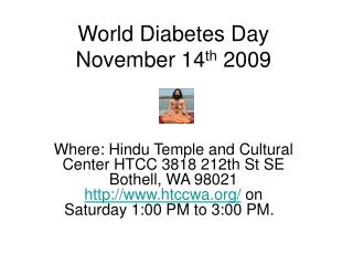 World Diabetes Day November 14 th 2009