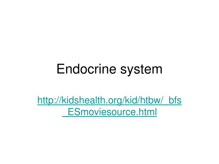 endocrine system