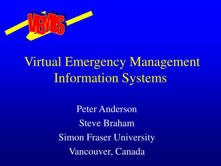 virtual emergency management information systems
