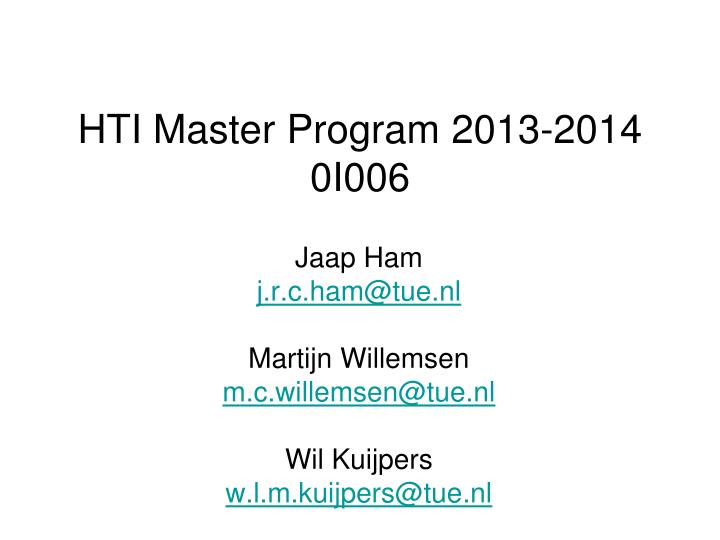 hti master program 2013 2014 0i006