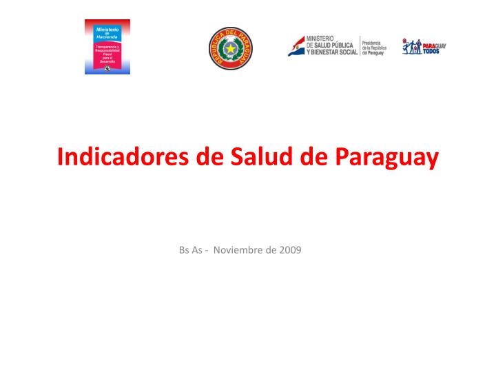 indicadores de salud de paraguay