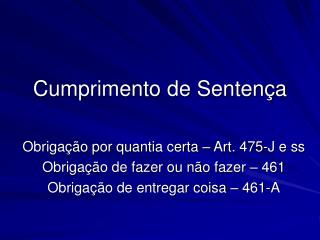 cumprimento de senten a