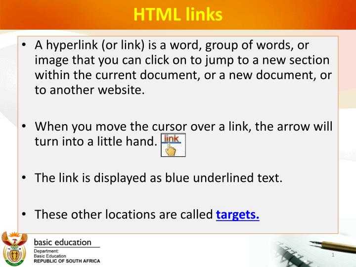html links