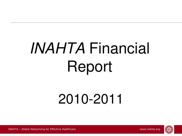 inahta financial report