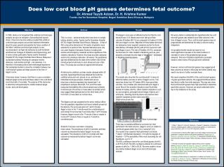 Does low cord blood pH gasses determines fetal outcome?