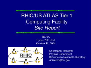 RHIC/US ATLAS Tier 1 Computing Facility Site Report
