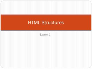 HTML Structures
