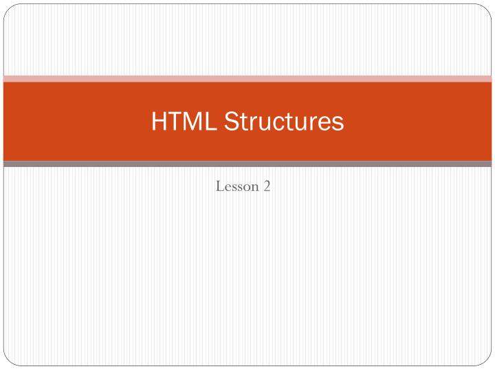 html structures
