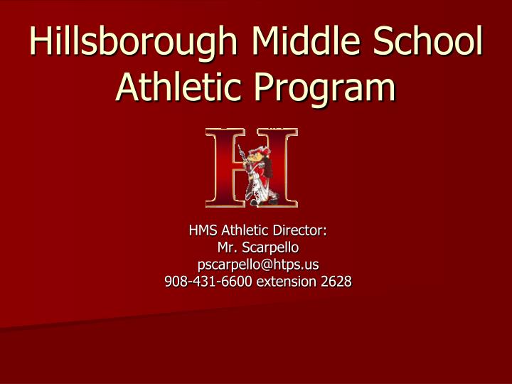 hillsborough middle school athletic program
