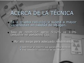 acerca de la t cnica