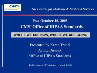 The Centers for Medicare &amp; Medicaid Services