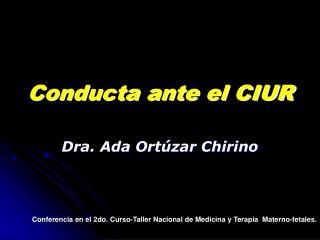 conducta ante el ciur