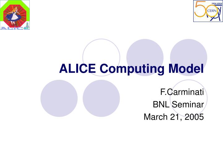 alice computing model