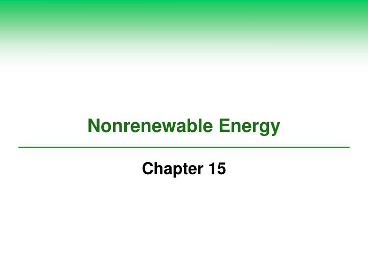 nonrenewable energy