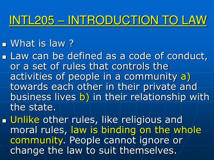 intl205 introduction to law