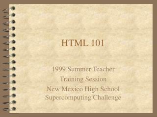 HTML 101
