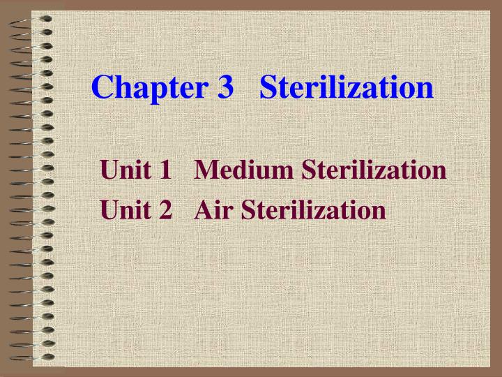 chapter 3 sterilization
