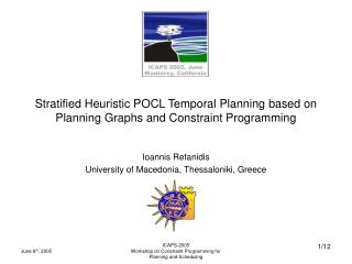 Stratified Heuristic POCL Temporal Planning based on Planning Graphs and Constraint Programming