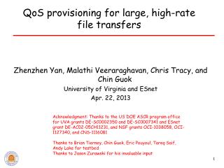 QoS provisioning for large, high-rate file transfers