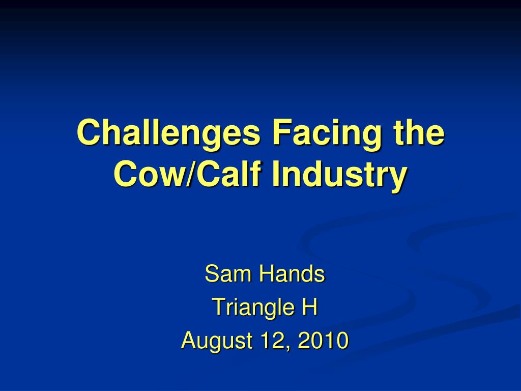 PPT - Navigating Challenges in the Cow/Calf Industry: Embracing Change ...