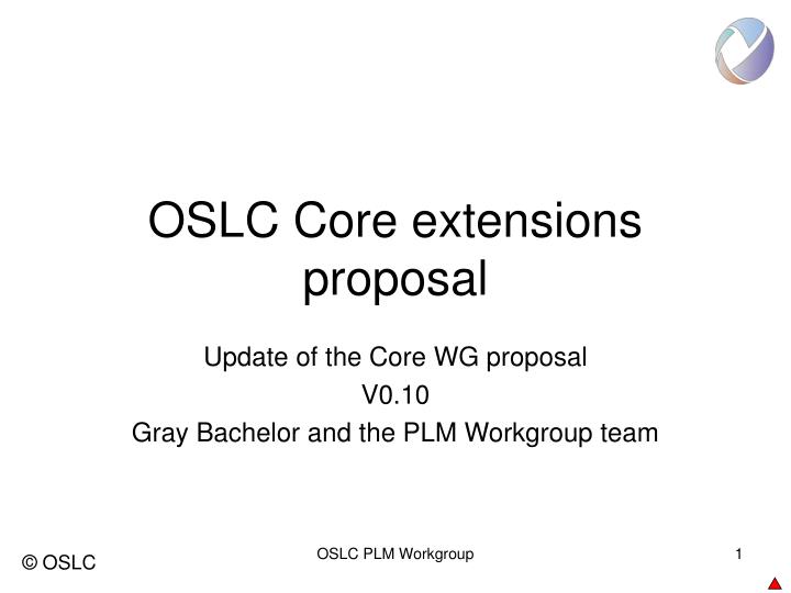 oslc core extensions proposal