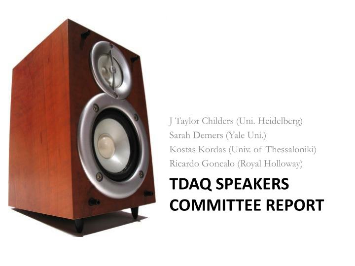tdaq speakers committee report