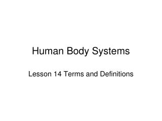 Human Body Systems