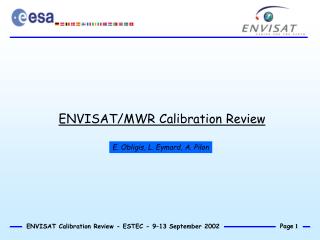 ENVISAT/MWR Calibration Review