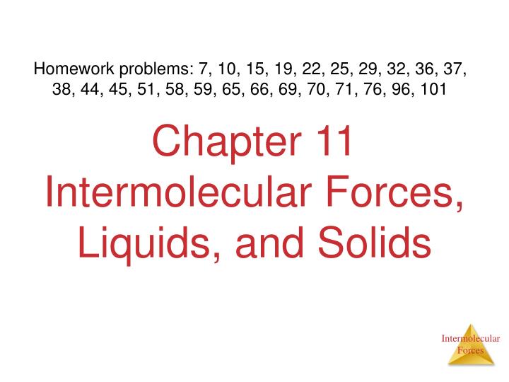 chapter 11 intermolecular forces liquids and solids