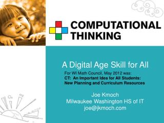 A Digital Age Skill for All