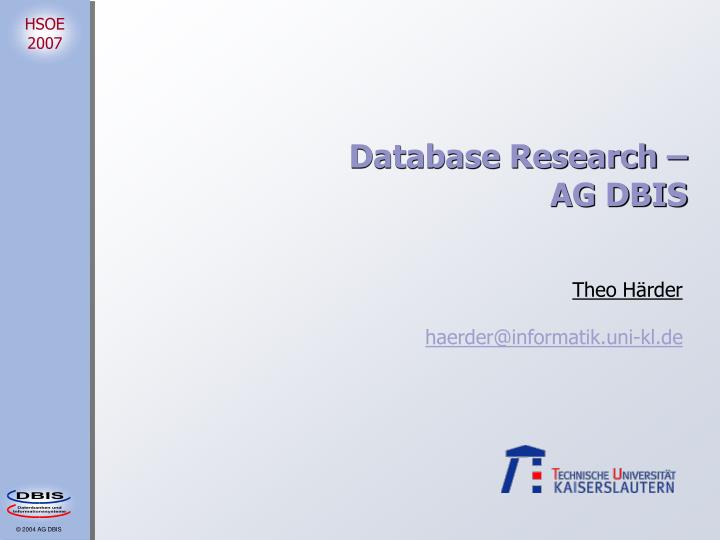 database research ag dbis