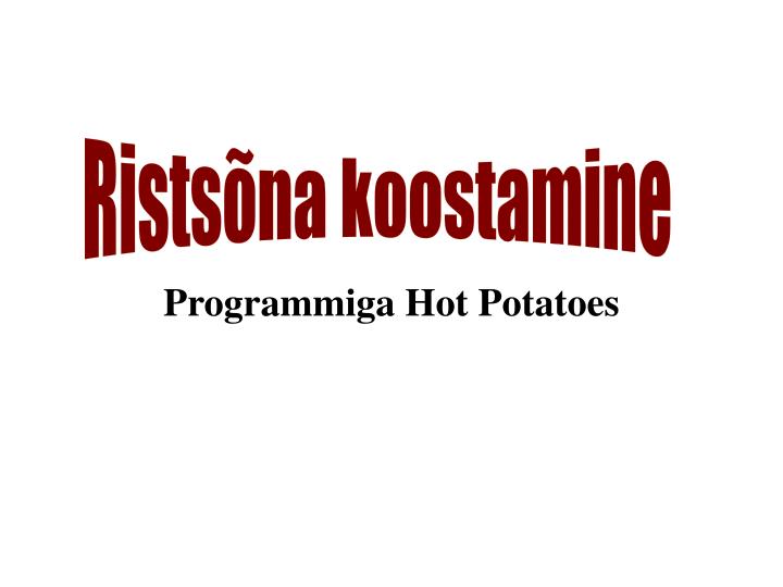 programmiga hot potatoes