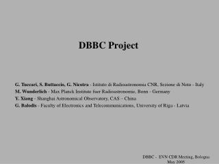 DBBC Project