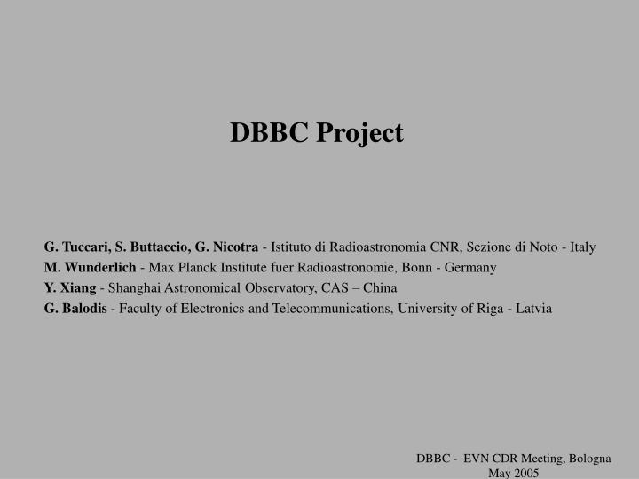 dbbc project