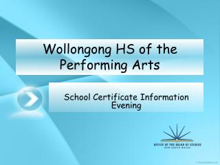 Wollongong HS of the Performing Arts