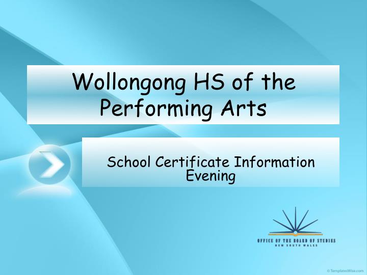 wollongong hs of the performing arts