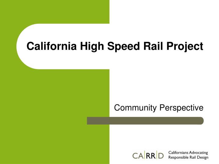 california high speed rail project