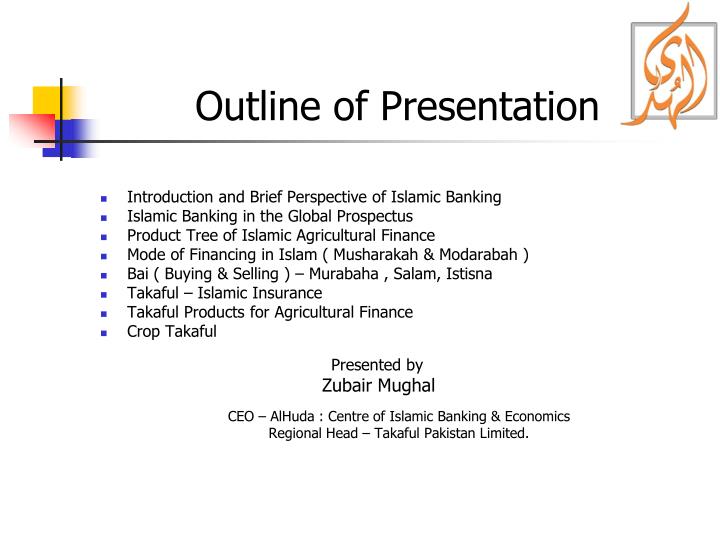 outline of presentation
