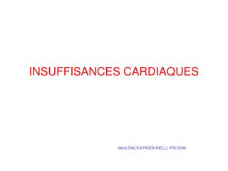 PPT - Insuffisances Cardiaques PowerPoint Presentation, Free Download ...