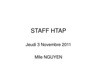 staff htap