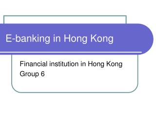 E-banking in Hong Kong