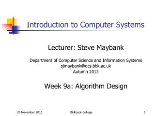 Introduction to Computer Systems